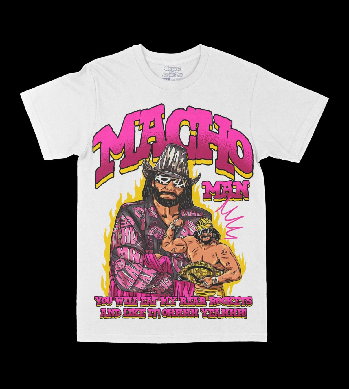 MACHO MAN "REAR ROCKETS" GRAPHIC TEE